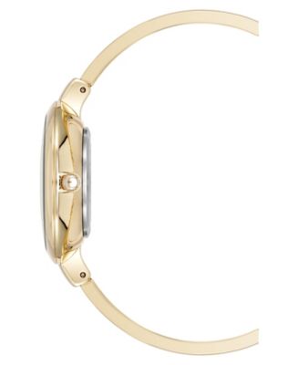 Women's Quartz Charming Floral Gold-Tone Metal Alloy Watch Set, 32mm