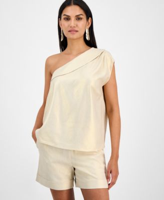 トップス imc I.N.C. International Concepts Women's Side-Knot Surplice Top