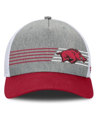 Men's Heather Gray/Cardinal Arkansas Razorbacks Profile Trucker Adjustable Hat