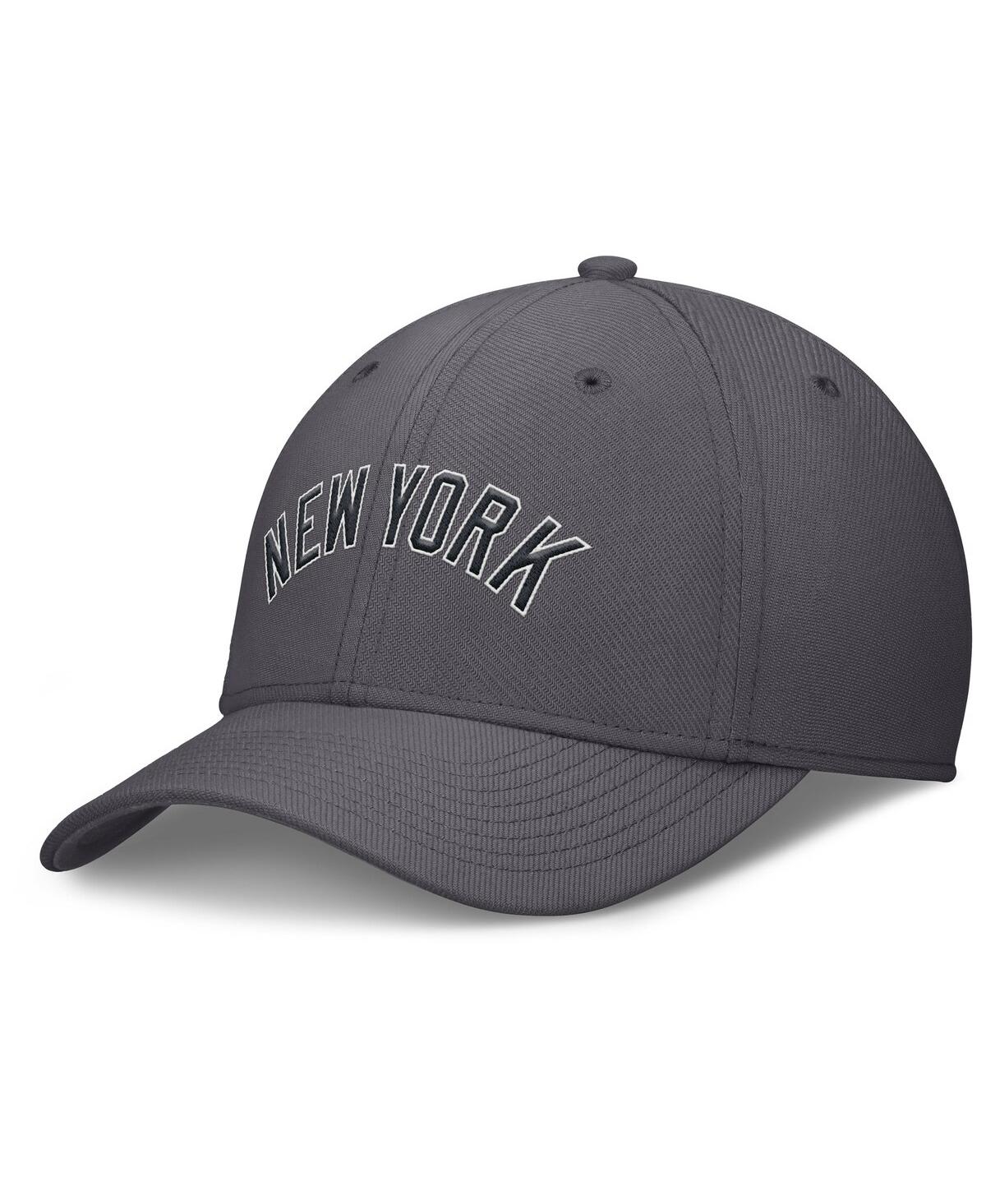 Nike New York Yankees Swoosh  Men's Dri-fit Mlb Hat In Gray