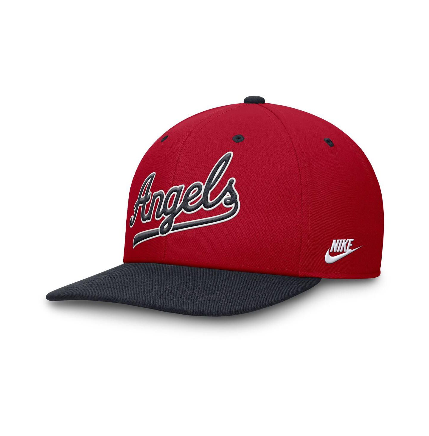 Мужская кепка Nike Red/Navy California Angels Cooperstown Collection Pro Performance Snapback Hat — фото 2