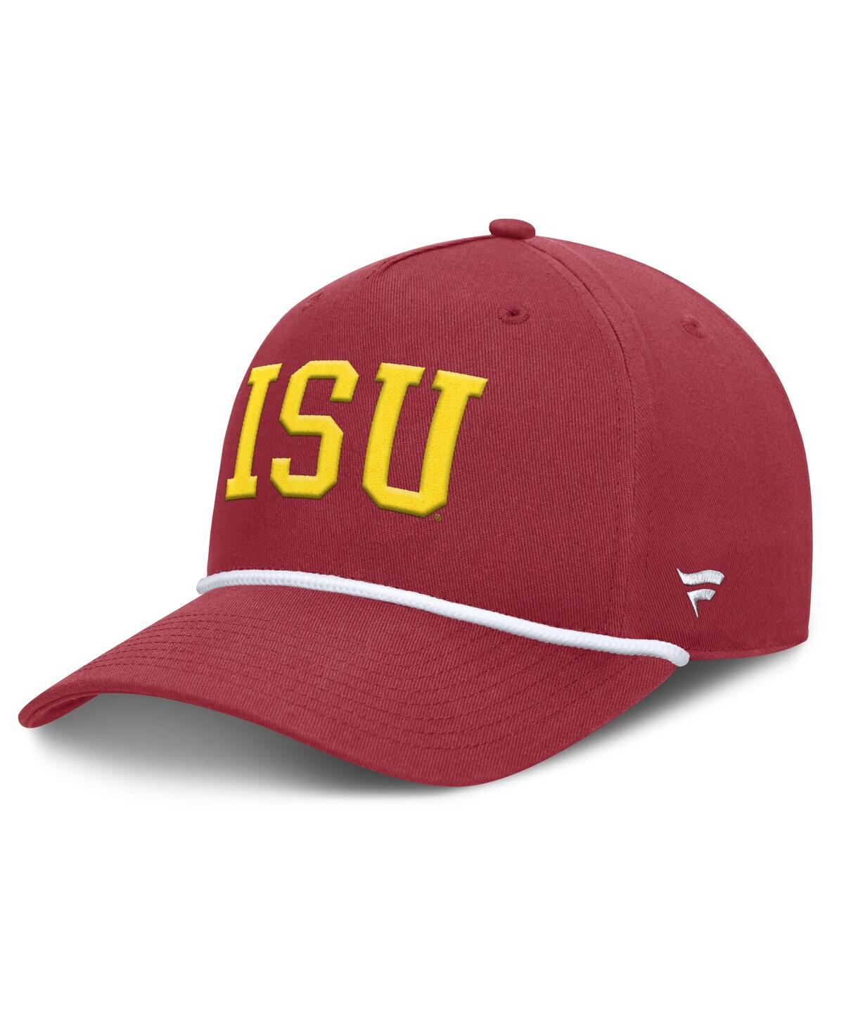 Fanatics Men's Cardinal Iowa State Cyclones Foul Ball Rope Adjustable Hat In Cardinal