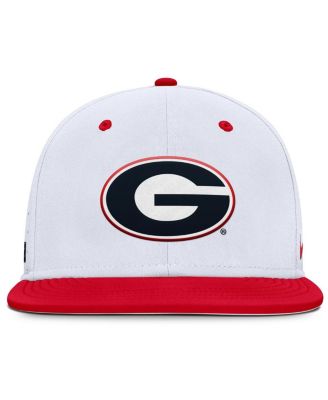 Men's White Georgia Bulldogs On-Field Dugout True Performance Fitted Hat