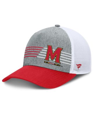 Fanatics - Men's  Heather Gray/Red Maryland Terrapins Profile Trucker Adjustable Hat