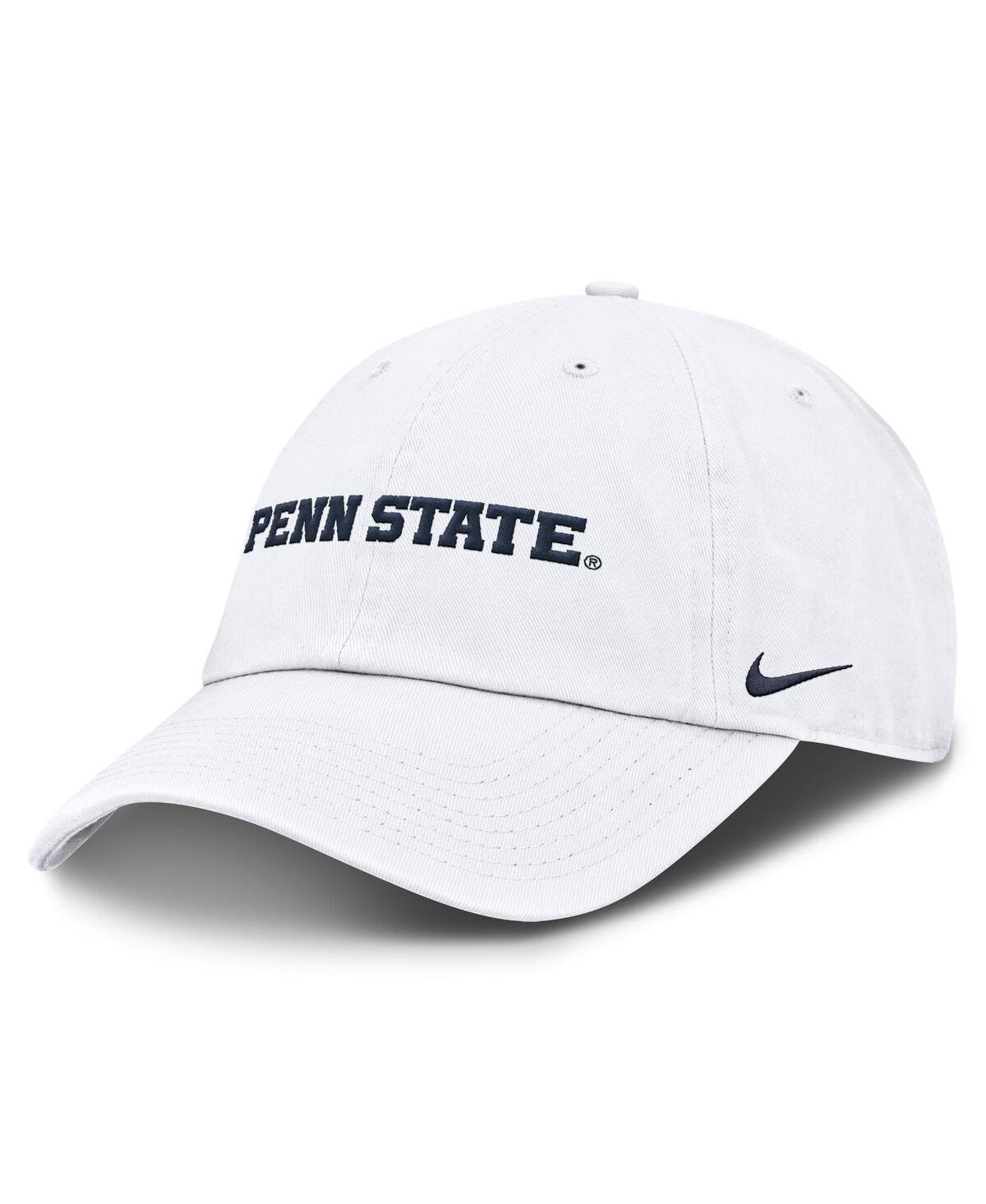 Nike Penn State Nittany Lions Core Club Mascot Wordmark  Men's College Adjustable Hat In White