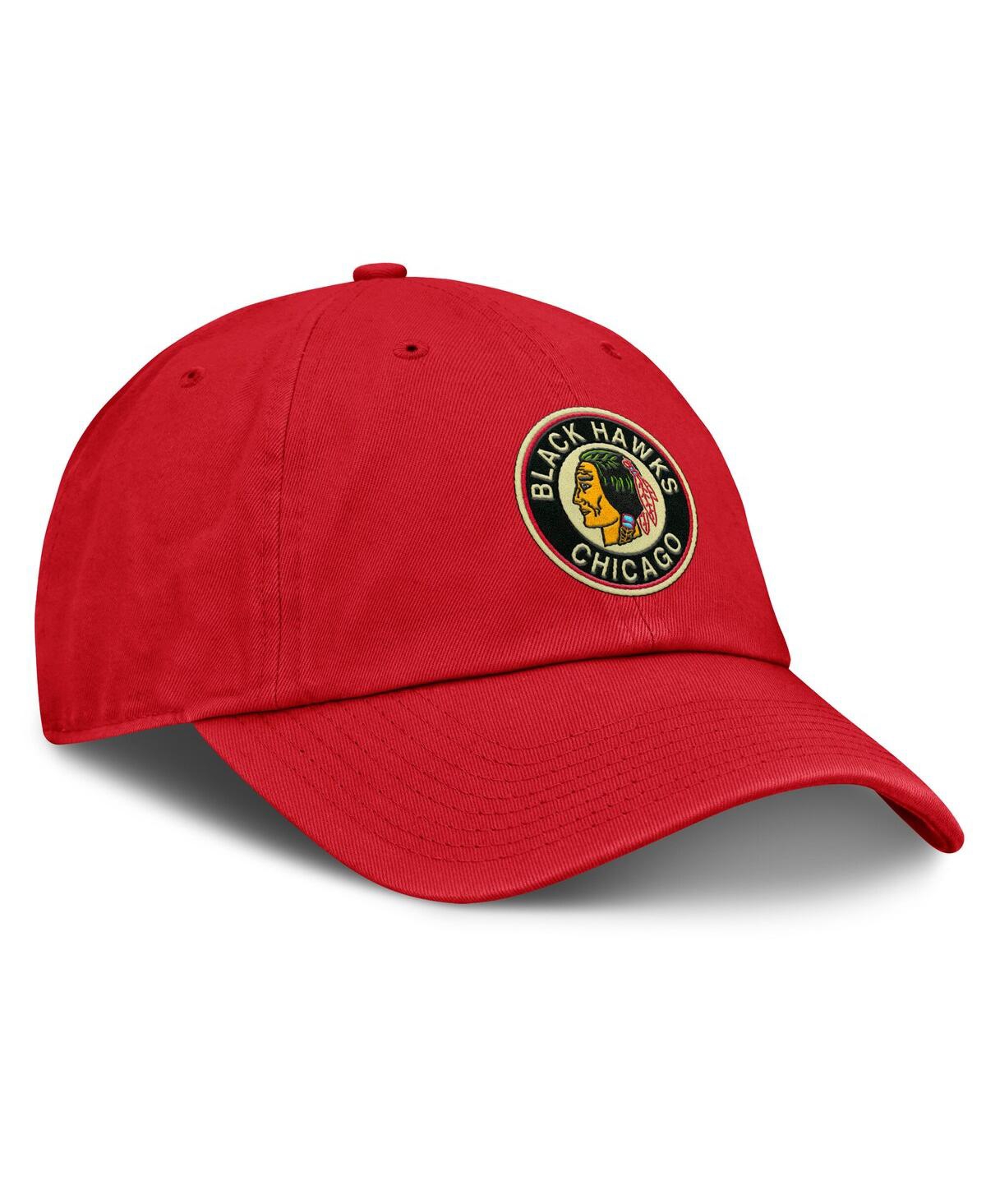 Fanatics Men's Red Chicago Blackhawks Decades Collection Adjustable Hat In Red