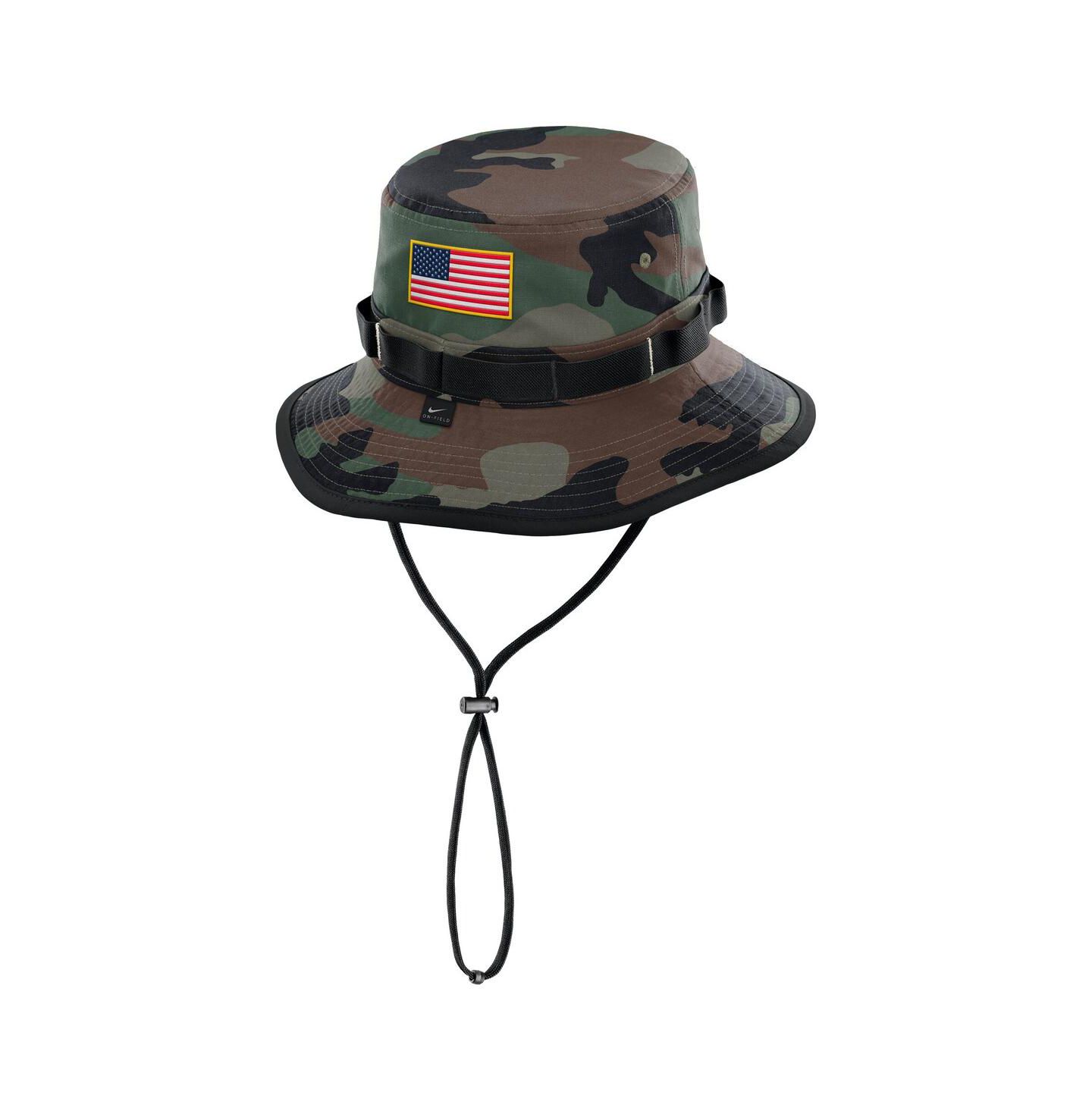Мужская панама Nike Camo Michigan State Spartans 2024 Military Appreciation Apex Bucket Hat — фото 2