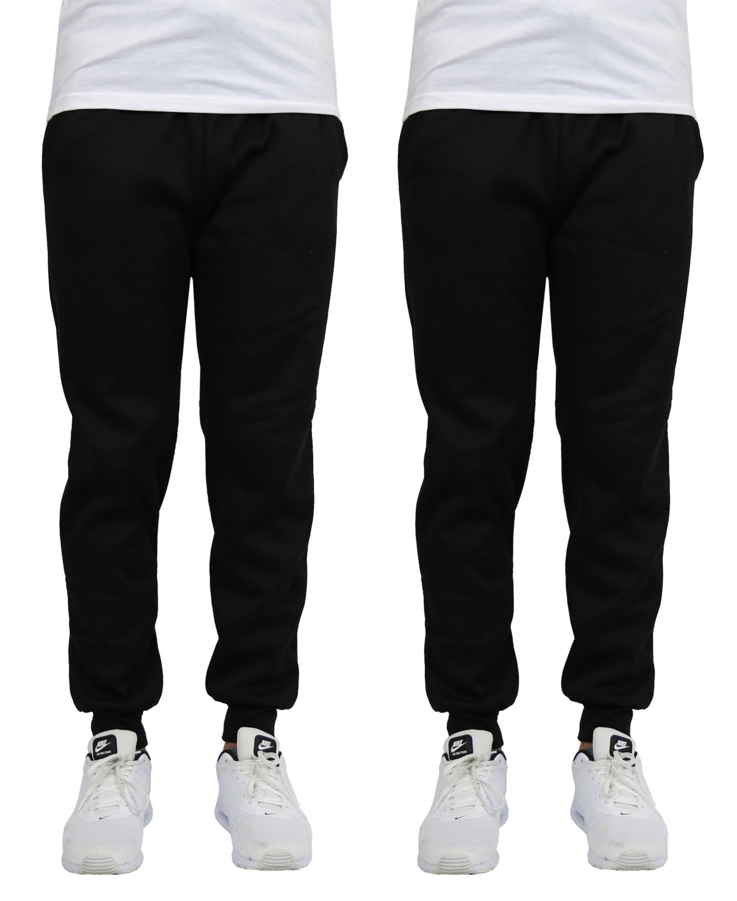 Мужские брюки Blue Ice 2-Pack Fleece-Lined Jogger Sweatpants, цвет: Чёрный — фото 2