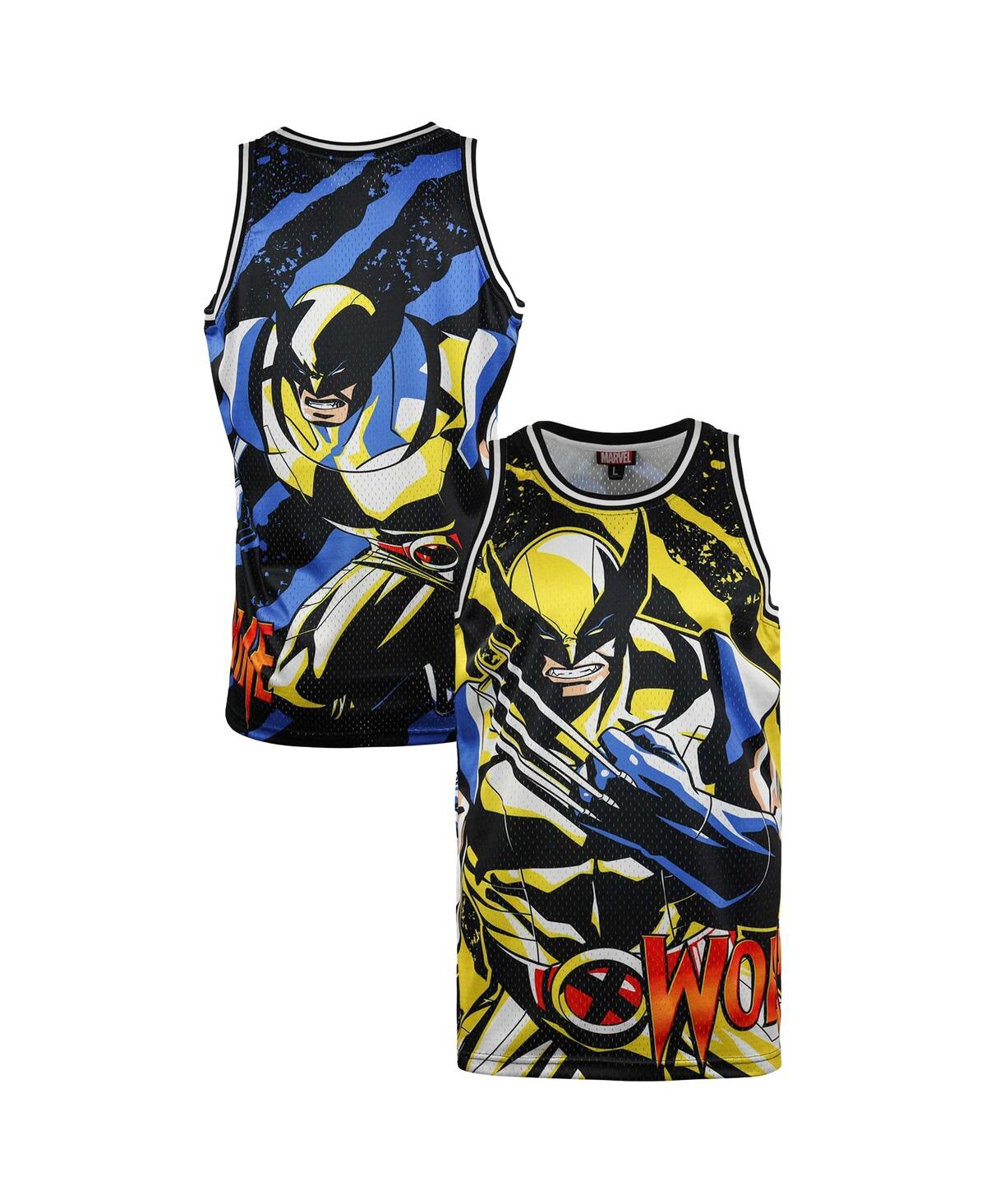 Men's Black Wolverine Comic Big Print Mesh Jersey - Black