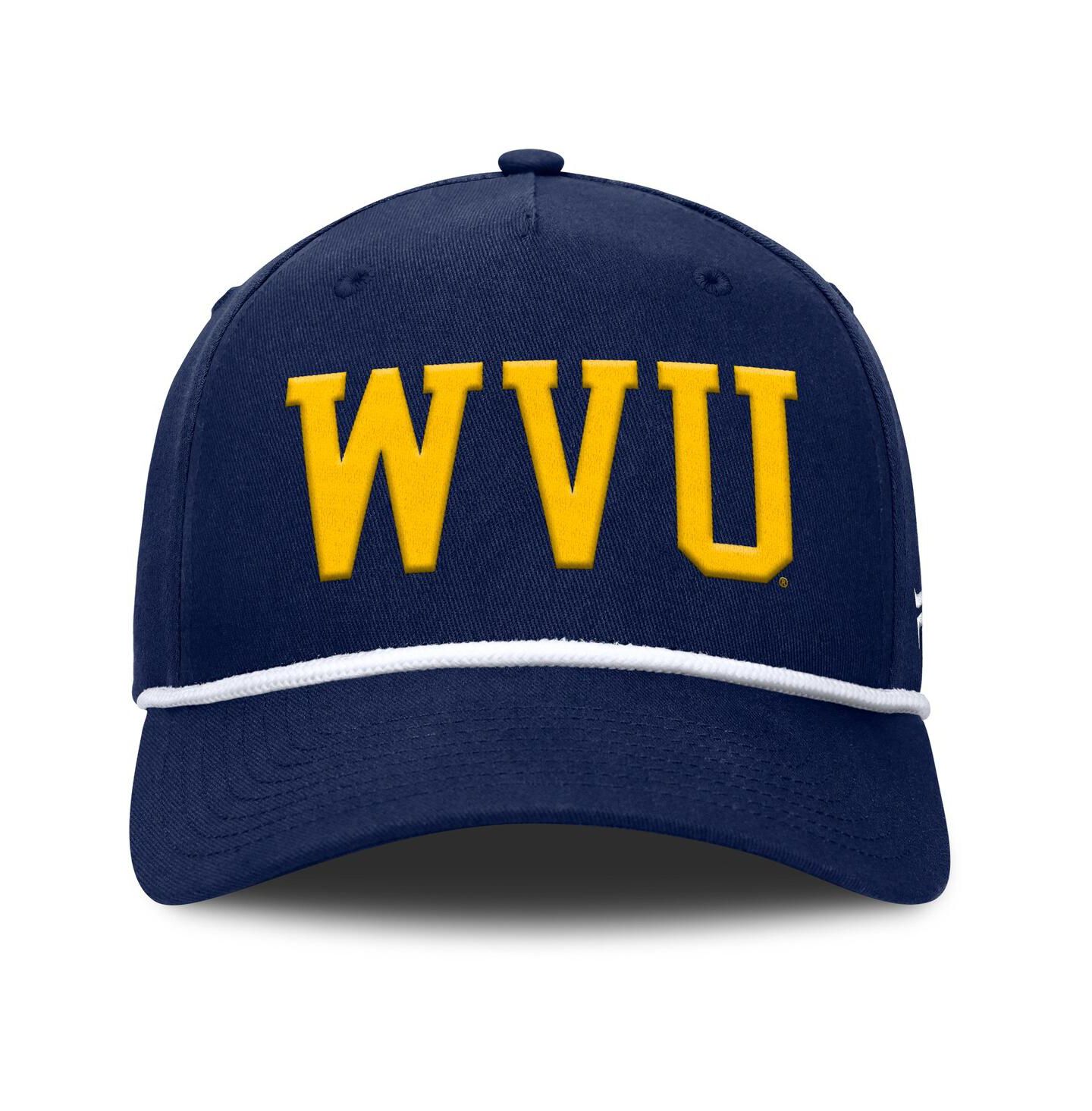Мужская кепка Fanatics Navy West Virginia Mountaineers Foul Ball Rope Adjustable Hat — фото 4