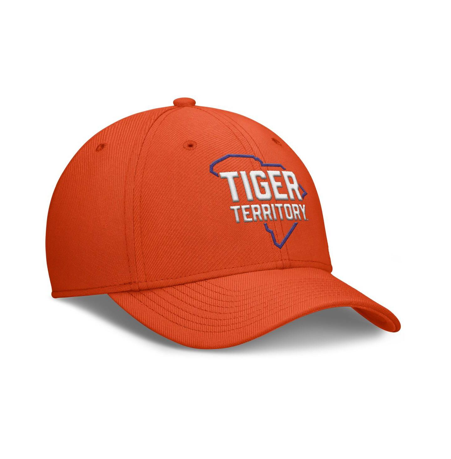 Мужская кепка Nike Orange Clemson Tigers Local Swoosh Flex Hat — фото 4