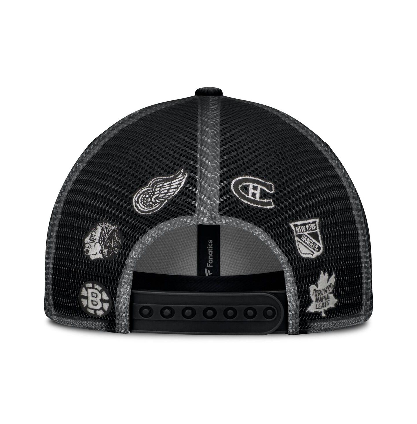 Мужская кепка Fanatics Gray Original 6 Rugged Trucker Adjustable Hat — фото 3