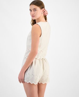 Women's Eyelet Vest Top, Exclusively at Macy's