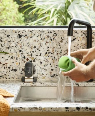 SinkTech 2-Piece Soap-dispensing Palm Brush with Storage Stand