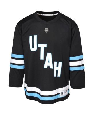 Big Boys and Girls Black Utah Hockey Club Replica Jersey
