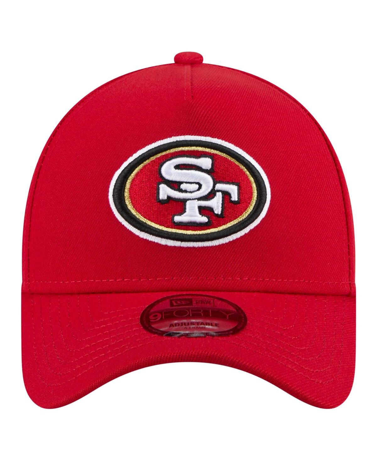 NEW ERA MEN'S SCARLET SAN FRANCISCO 49ERS A-FRAME 9FORTY ADJUSTABLE HAT 