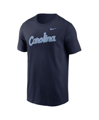 Men's Navy North Carolina Tar Heels Baseball Wordmark T-Shirt