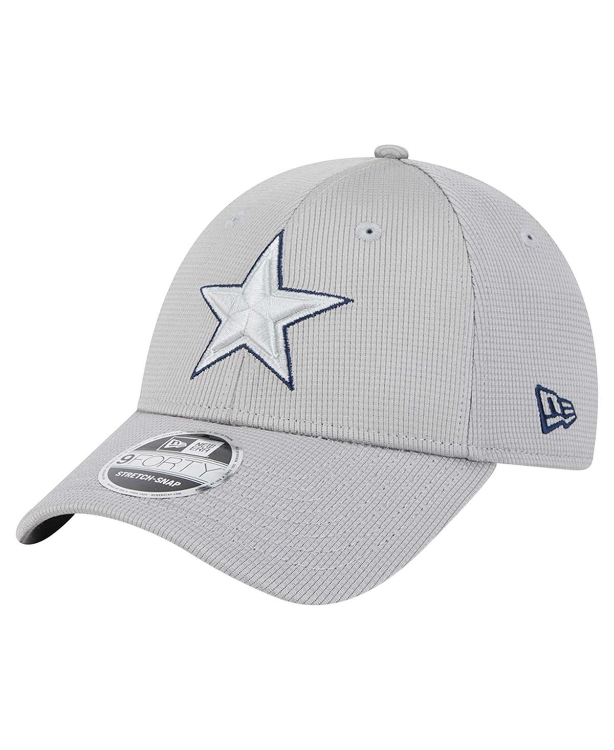New Era Men's Gray Dallas Cowboys Pivot 9forty Adjustable Hat In Gray
