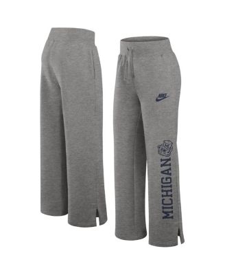 Nike - Women's Heather Gray Michigan Wolverines Legacy One Line Phoenix Fleece Sweatpants