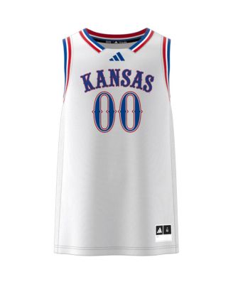 Men's 00 White Kansas Jayhawks Swingman Jersey