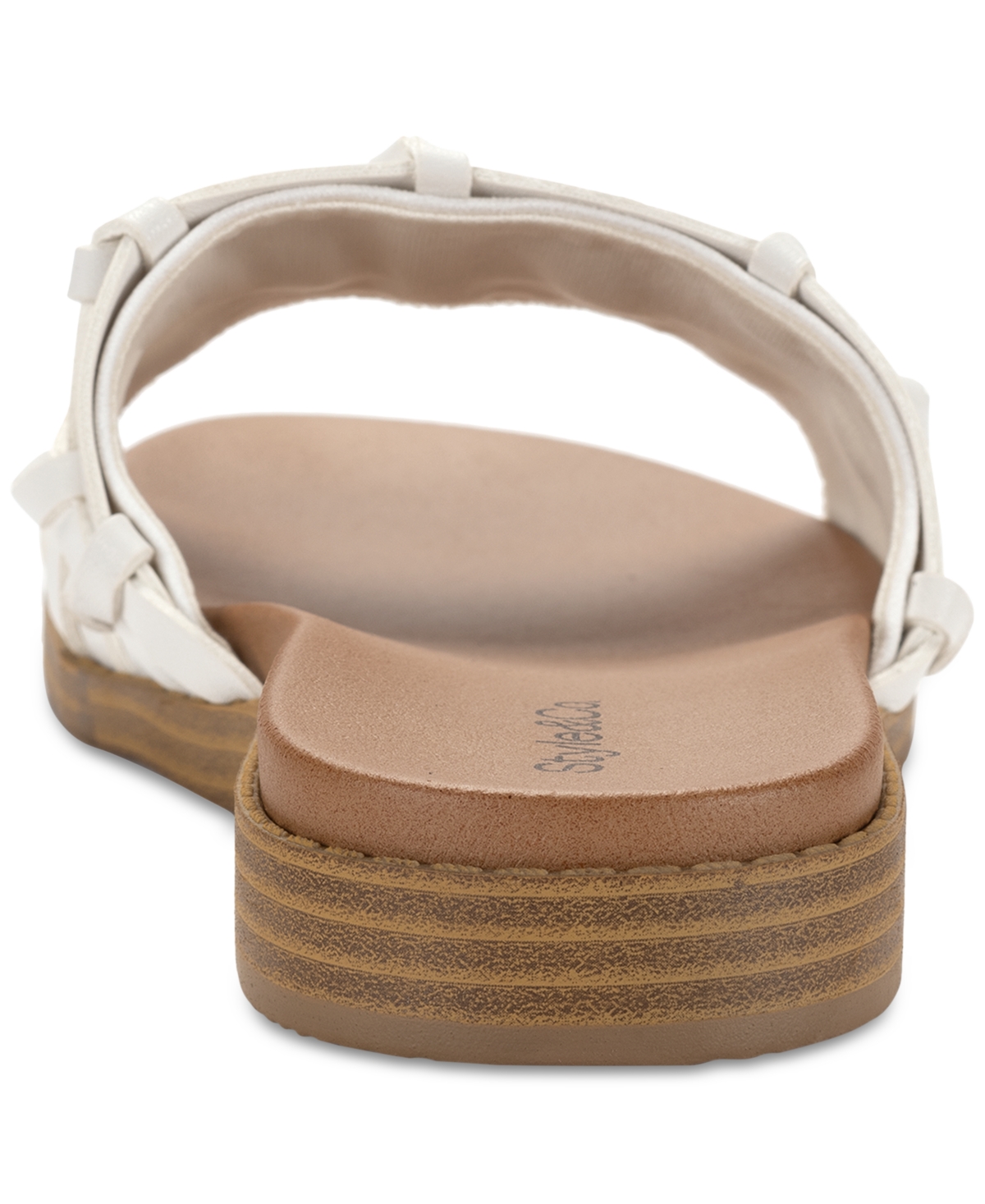 Shop Style & Co Women's Micahh Flat Sandals, Exclusively At Macy's In Wht Linen