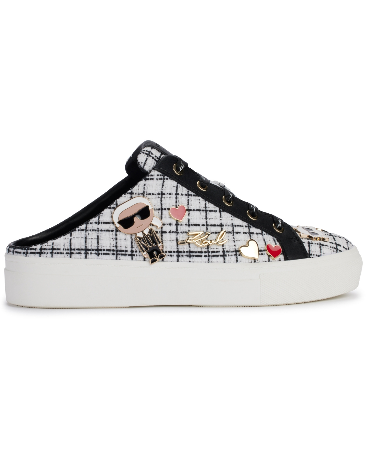 Karl Lagerfeld Cambria Platform Sneaker In Black,white