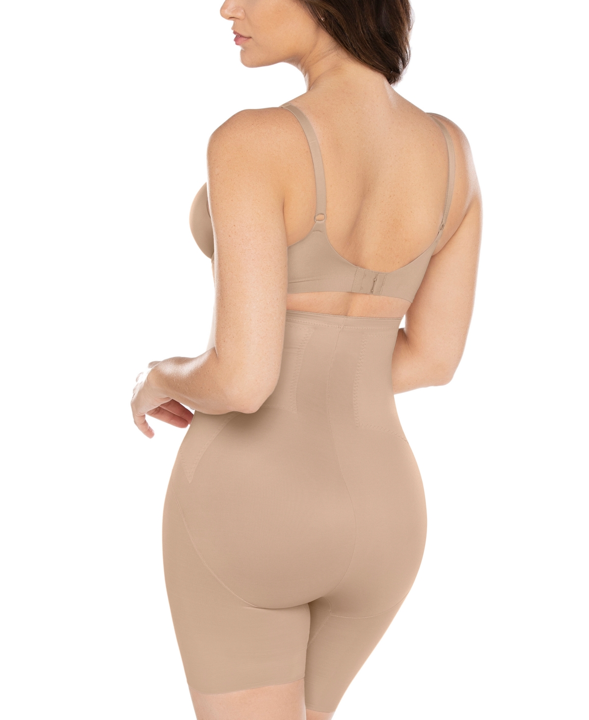 Shop Miraclesuit Women's Extra Firm Tummy-control Flex Fit High-waist Thighslimmer 2909 In Warm Beige