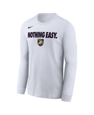 Nike - Men's White Army Black Knights 2025 On-Court Bench Long Sleeve T-Shirt