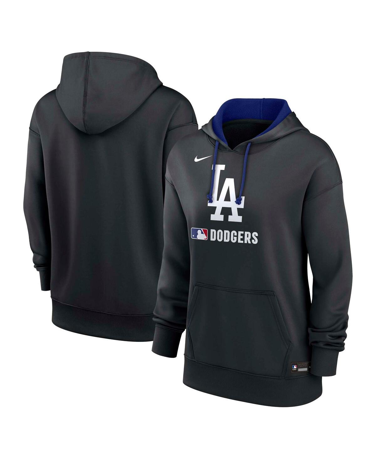 Nike Women's Black Los Angeles Dodgers Authentic Collection Performance Pullover Hoodie In Black