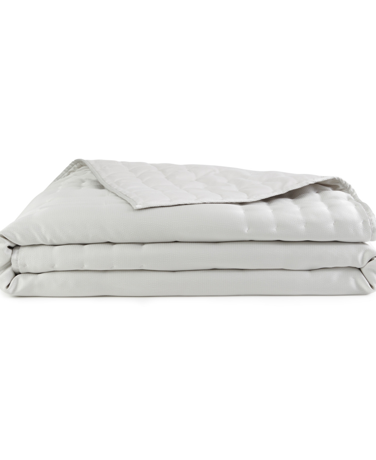 Donna Karan Home Hammered Silk Quilt, King In Platinum