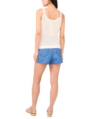 Women's Pointelle Knit Tank Top