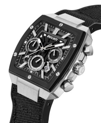 Men's Dress Sport Black Nylon Watch, 42mm