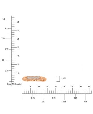 3-Pc. Set Cubic Zirconia Pav&eacute; Textured Rings