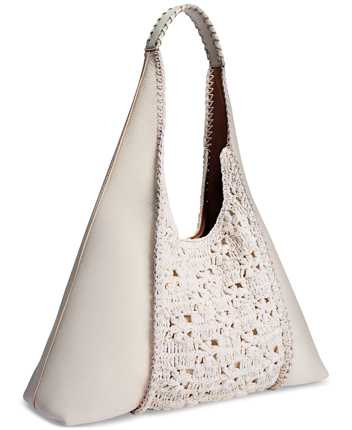 SAM EDELMAN SYLVIA CROCHET RAFFIA HOBO BAG 