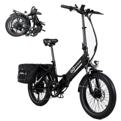 GoPlus Folding Electric Bike | 20" Fat Tire eBike | 500W Motor, 20mph Top Speed | 45+ Mile Range | Removable Battery | Class 1 and 2