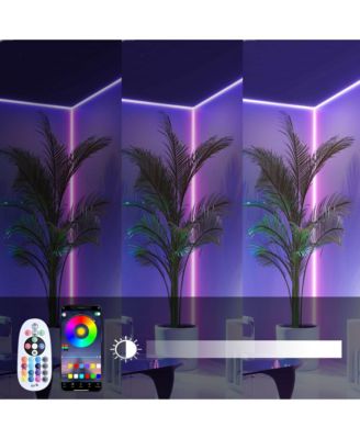 150FT Remote Control & APP AC 110V IP65 Waterproof Music Sync Dimmable Cuttable DIY DEL-D150R RGB Neon Rope Lights