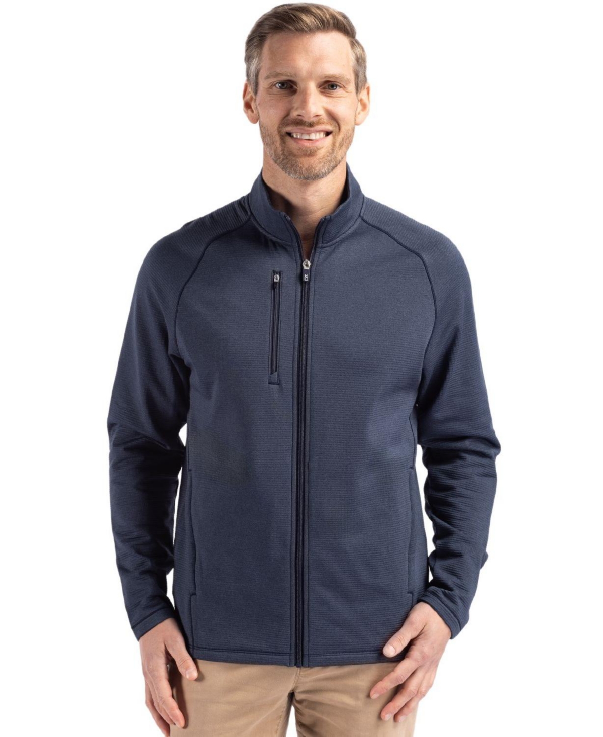 Men's Peshastin Eco Fleece Recycled Full Zip Jacket - Navy blue heather