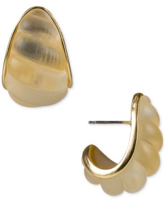 Patricia Nash - Gold-Tone Scallop J Hoop Earrings