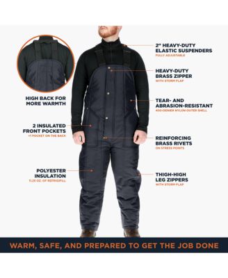 Men's Men s Iron-Tuff Insulated Bib Overalls -50°F Cold Protection, Durable Workwear