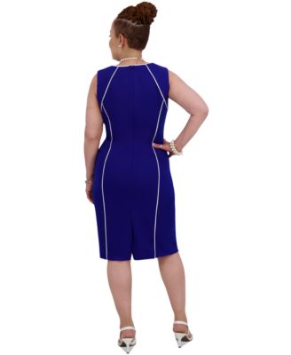 Kasper - Women's Piped Sheath Dress, Regular & Plus Size
