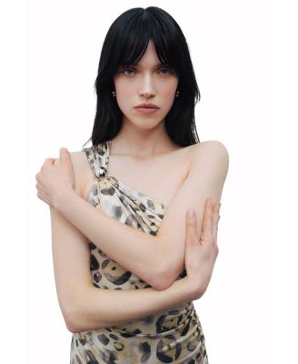 Women's One Shoulder Printed Maxi Dress