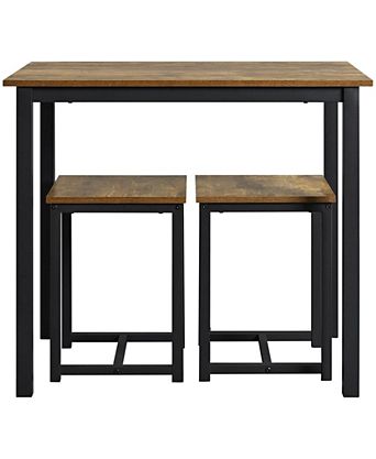 Industrial 3-Piece Dining Table Set