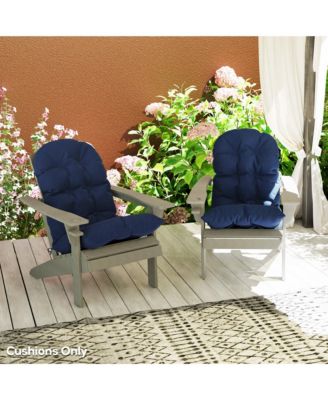 2 PCS Adirondack Cushions, Tufted High Back Patio Chair Cushions