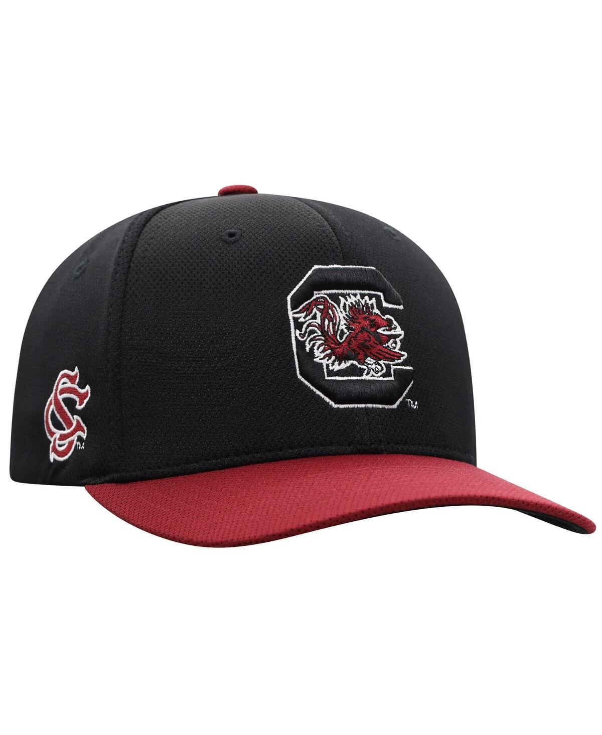 Top Of The World Men's Black South Carolina Gamecocks Reflex Fitted Hat In Black