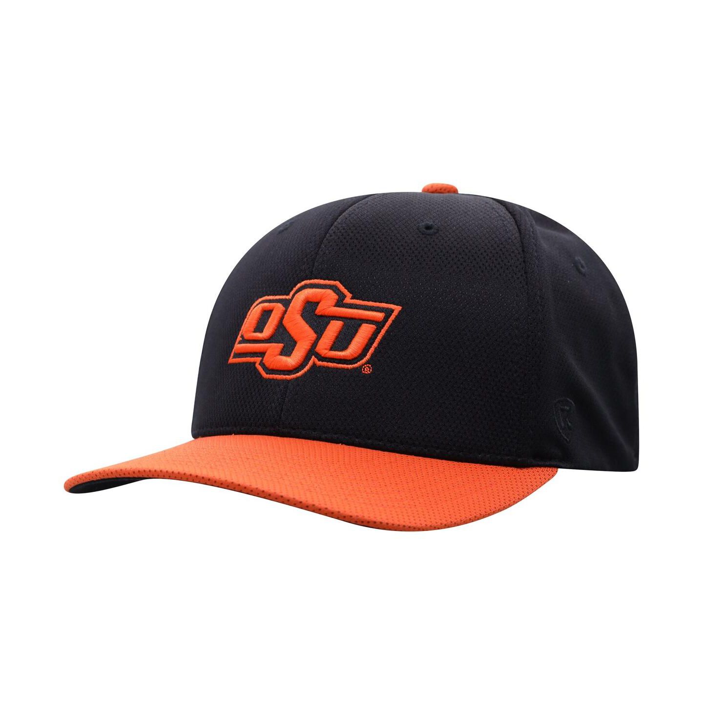 Мужская кепка Top of the World Black Oklahoma State Cowboys Reflex Fitted Hat — фото 3