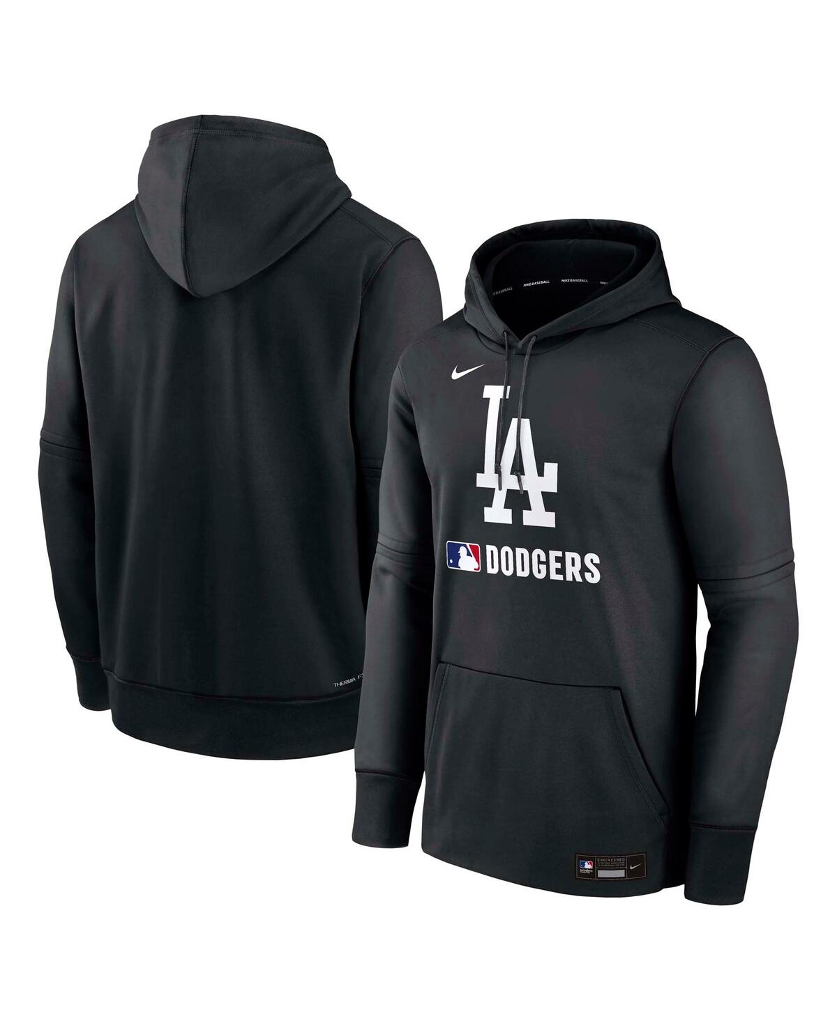 Nike Men's Los Angeles Dodgers Authentic Collection  Therma Mlb Pullover Hoodie In Black