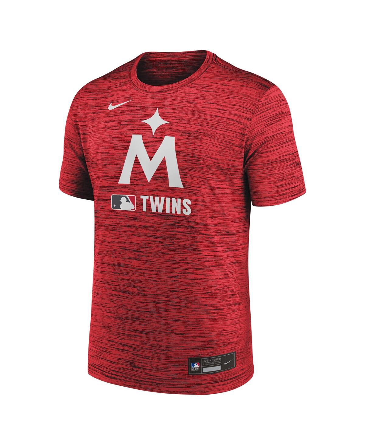 Nike Men's Red Minnesota Twins Authentic Collection Velocity Performance Practice T-shirt In Red