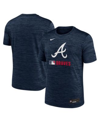 Nike - Men's Navy Atlanta Braves Authentic Collection Velocity Performance Practice T-Shirt
