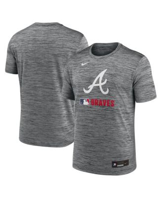 Nike - Men's Anthracite Atlanta Braves Authentic Collection Velocity Performance Practice T-Shirt