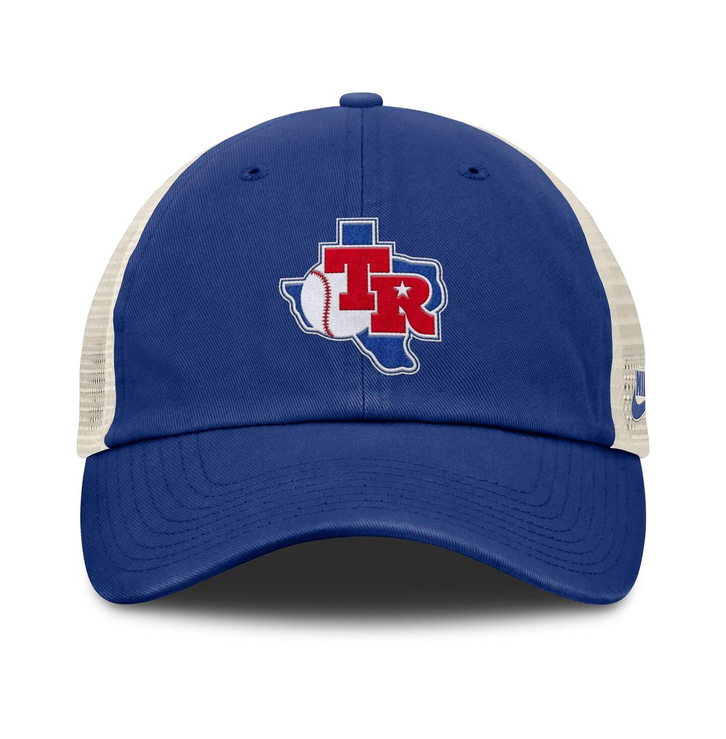Мужская кепка Nike Royal/Natural Texas Rangers Cooperstown Collection Club Trucker Adjustable Hat — фото 3
